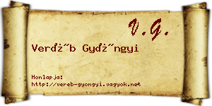 Veréb Gyöngyi névjegykártya