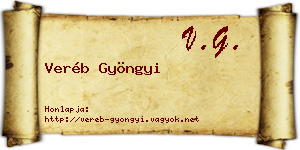 Veréb Gyöngyi névjegykártya
