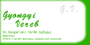 gyongyi vereb business card